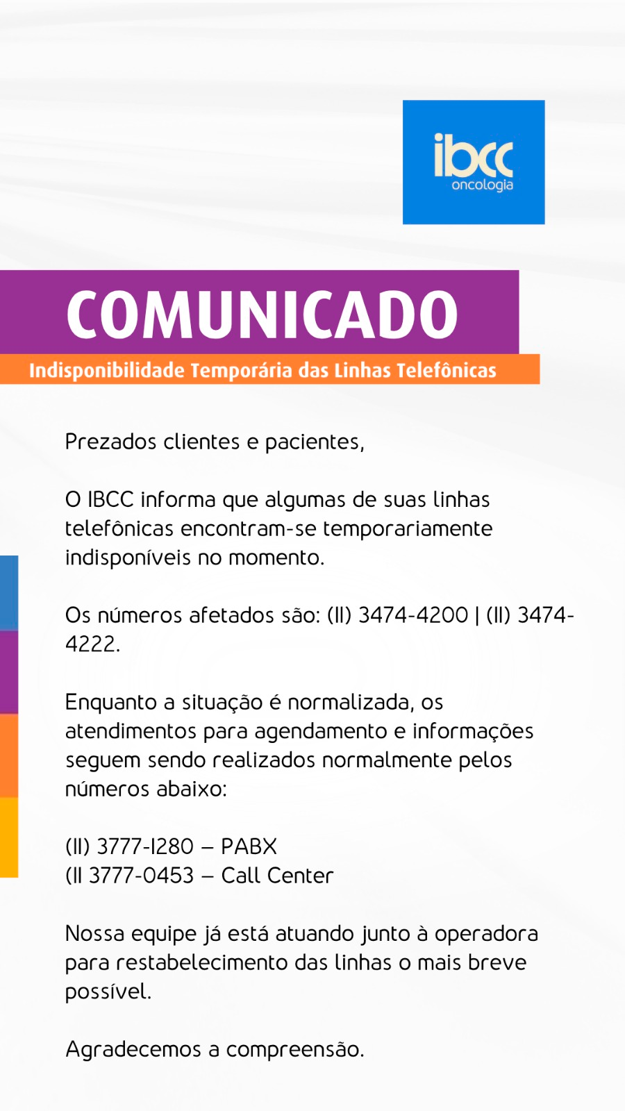 Comunicado Importante